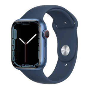 Apple Watch Series 7 GPS + Cellular 41mm Blue Aluminum Case w. Abyss Blue S. Band (MKHC3) — изображение 1