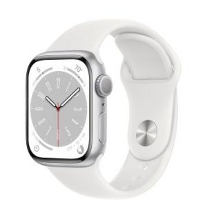 Apple Watch Series 8 GPS + Cellular 41mm Silver Aluminum Case with White S. Band (MP4A3) — изображение 1