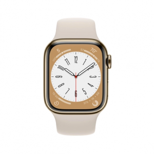 Apple Watch Series 8 GPS + Cellular 41mm Gold S. Steel Case w. Starlight S. Band (MNJC3) - Зображення 2