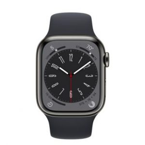 Apple Watch Series 8 GPS + Cellular 41mm Graphite S. Steel Case w. Midnight S. Band (MNJJ3) - Зображення 2