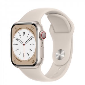Apple Watch Series 8 GPS + Cellular 41mm Starlight Aluminum Case w. Starlight Sport Band M/L (MNV03) — изображение 1