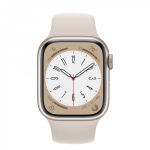 Apple Watch Series 8 GPS + Cellular 41mm Starlight Aluminum Case w. Starlight Sport Band M/L (MNV03) — изображение 2