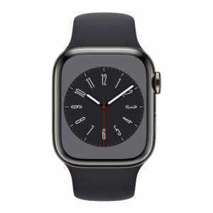 Apple Watch Series 8 GPS + Cellular 45mm Graphite S. Steel Case w. Midnight S. Band (MNKU3) - Зображення 2