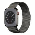Apple Watch Series 8 GPS + Cellular 45mm Graphite S. Steel Case w. Midnight S. Band (MNKU3) - ТвойGadget