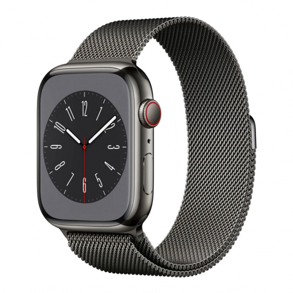 Apple Watch Series 8 GPS + Cellular 41mm Graphite S. Steel Case w. Milanese Loop Graphite (MNJL3/MNJM3) - ТвойGadget