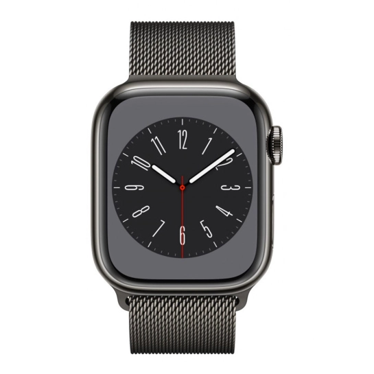 Apple Watch Series 8 GPS + Cellular 41mm Graphite S. Steel Case w. Milanese Loop Graphite (MNJL3/MNJM3) - ТвойGadget