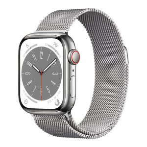 Apple Watch Series 8 GPS + Cellular 45mm Silver S. Steel Case w. Milanese Loop Silver (MNKG3/MNKJ3) [OPEN BOX] — изображение 1