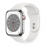 Apple Watch Series 8 GPS + Cellular 41mm Silver S. Steel Case w. Milanese Loop Silver (MNJ73/MNJ83) - ТвойGadget