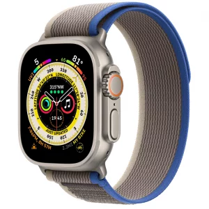 Apple Watch Ultra GPS + Cellular 49mm Titanium Case with Blue/Gray Trail Loop - M/L (MQF33, MQEJ3, MQFV3) [Вітринні] - Зображення 1