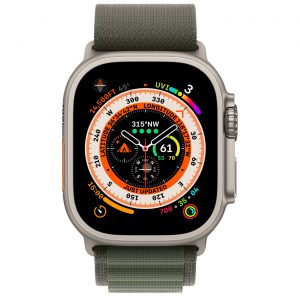 Apple Watch Ultra GPS + Cellular 49mm Titanium Case with Green Alpine Loop - Small (MNHC3/MNHJ3) [Вітринні] - Зображення 2