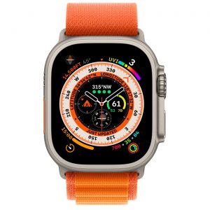 Apple Watch Ultra GPS + Cellular 49mm Titanium Case with Orange Alpine Loop - Small (MNHA3/MNHH3) [Вітринні] - Зображення 2