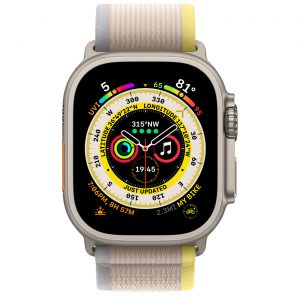 Apple Watch Ultra GPS + Cellular 49mm Titanium Case with Yellow/Beige Trail Loop - S/M (MNHD3/MNHK3) [Вітринні] - Зображення 2