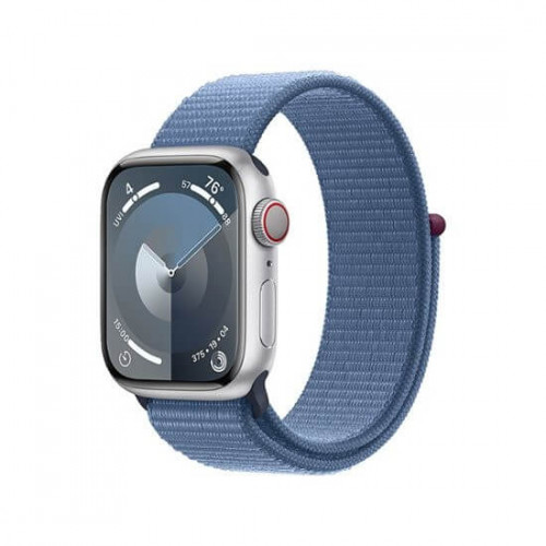 Apple Watch Series 9 GPS + Cellular 41mm Silver Alu. Case w. Winter Blue Sport Loop1 Apple Watch Series 9 GPS + Cellular 41mm Silver Alu. Case w. Winter Blue Sport Loop (MRHX3) - ТвойGadget