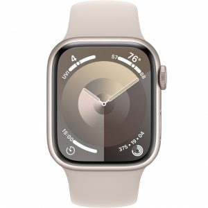 Apple Watch Series 9 GPS 41mm Starlight Aluminum Case w. Starlight Sport Band - S/M (MR8T3) [OPEN BOX] — изображение 2