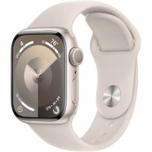 Apple Watch Series 9 GPS 45mm Starlight Aluminum Case w. Starlight Sport Band - M/L (MR973) — изображение 1