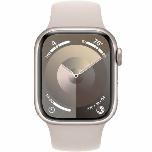 Apple Watch Series 9 GPS 45mm Starlight Aluminum Case w. Starlight Sport Band - M/L (MR973) — изображение 2