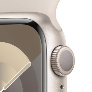 Apple Watch Series 9 GPS 45mm Starlight Aluminum Case w. Starlight Sport Band - M/L (MR973) — изображение 3