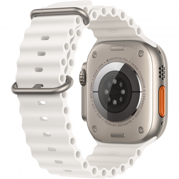 Apple Watch Ultra 2 GPS + Cellular 49mm Titanium Case with White Ocean Band (MREJ3) [NEW NO BOX] - ТвойGadget