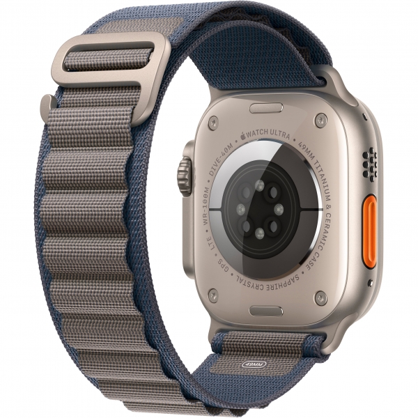 Apple Watch Ultra 2 GPS + Cellular 49mm Titanium Case with Blue Alpine Loop — Small (MREK3/MRFA3) [NEW NO BOX] - ТвойGadget