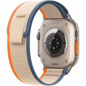 Apple Watch Ultra 2 GPS + Cellular 49mm Titanium Case with Orange/Beige Trail Loop - M/L (MRF23) [NEW NO BOX] - Зображення 3