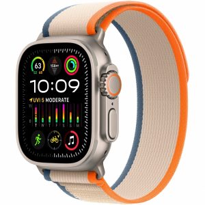 Apple Watch Ultra 2 GPS + Cellular 49mm Titanium Case with Orange/Beige Trail Loop - M/L (MRF23) [NEW NO BOX] - Зображення 1