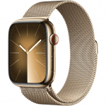Apple Watch Series 9 GPS + Cellular 45mm Silver S. Steel Case w. Storm Blue S. Band – M/L (MRMP3) - ТвойGadget