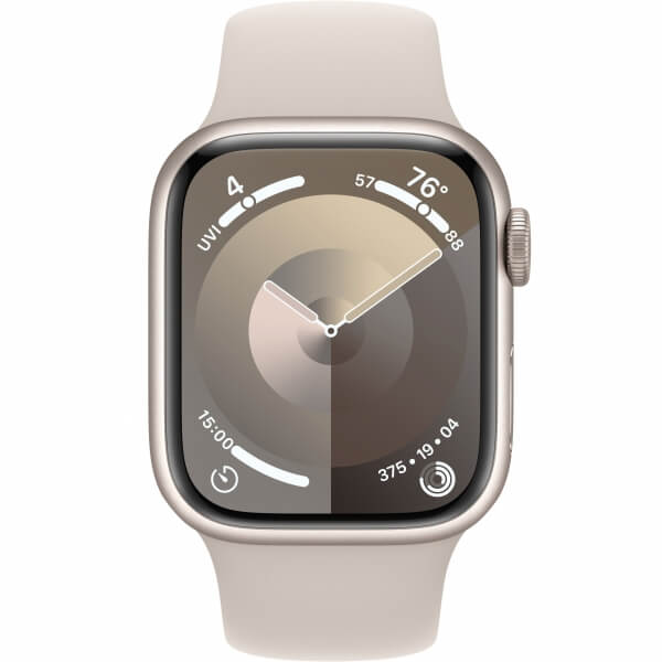 Apple Watch Series 9 GPS + Cellular 45mm Starlight Alu. Case w. Starlight Sport Band — M/L (MRM93) - ТвойGadget