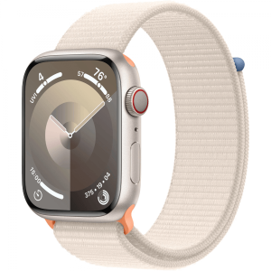Apple Watch Series 9 GPS + Cellular 45mm Starlight Alu. Case w. Starlight Sport Loop (MRMA3) - Зображення 1