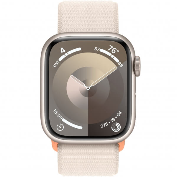 Apple Watch Series 9 GPS + Cellular 45mm Starlight Alu. Case w. Starlight Sport Loop (MRMA3) - ТвойGadget