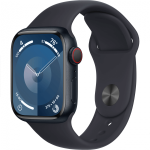 Apple Watch Series 9 GPS + Cellular 45mm Silver Aluminum Case w. Storm Blue Sport Band — S/M (MRMG3) - ТвойGadget