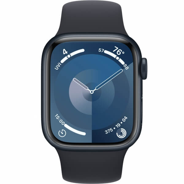 Apple Watch Series 9 GPS + Cellular 45mm Midnight Aluminum Case w. Midnight Sport Band — S/M (MRMC3) - ТвойGadget
