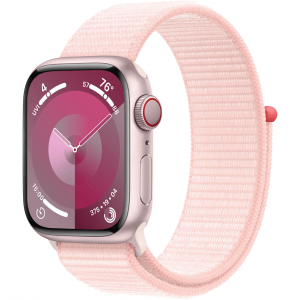 Apple Watch Series 9 GPS + Cellular 45mm Pink Alu. Case w. Light Pink Sport Loop (MRMM3) — изображение 1