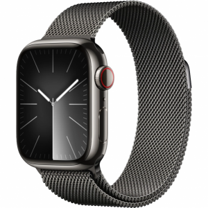 Apple Watch Series 9 GPS + Cellular 45mm Graphite S. Steel Case w. Graphite Milanese Loop (MRMX3) - Зображення 1