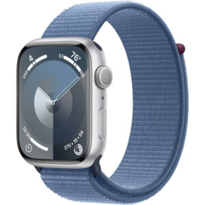 Apple Watch Series 9 GPS + Cellular 45mm Silver Aluminum Case with Winter Blue Sport Loop (MRMJ3) - Зображення 1