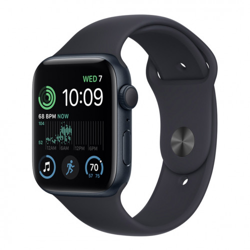 Смарт-годинник Apple Watch SE 2 GPS 44mm Midnight Aluminium Case with Midnight Sport Band M/L (MRE93) - ТвойGadget
