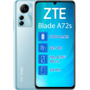 Смартфон ZTE Blade A72S 4/128GB Blue [OPEN BOX] - Зображення 1