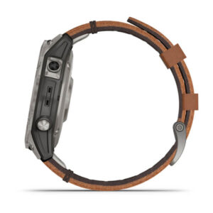 Смарт-часы Garmin Fenix 7 Sapphire Solar Titanium with Chestnut Leather Band (010-02540-31) — изображение 4