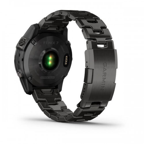 Смарт-годинник Garmin Fenix 7 Sapphire Solar C. Grey DLC Titanium w. Carbon Grey DLC V. Titanium Band (010-02540-39) - ТвойGadget