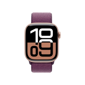 Apple Watch Series 10 GPS 46mm Rose Gold Aluminum Case w. Plum Sport Loop (MWWV3) — изображение 2
