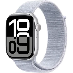 Apple Watch Series 10 GPS 46mm Silver Aluminum Case w. Blue Cloud Sport Loop (MWWN3) — изображение 1