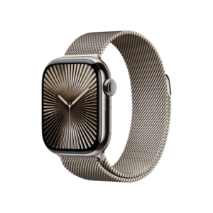Apple Watch Series 10 GPS + Cellular 42mm Natural Titanium Case w. Natural Milanese Loop (MWXF3)