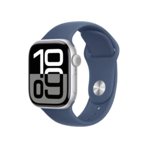 Apple Watch Series 10 GPS + Cellular 46mm Silver Alu. Case w. Denim Sport Band - S/M (MWY03) — изображение 1