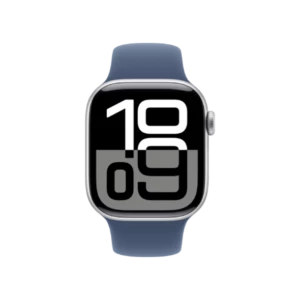Apple Watch Series 10 GPS + Cellular 46mm Silver Alu. Case w. Denim Sport Band - S/M (MWY03) — изображение 2