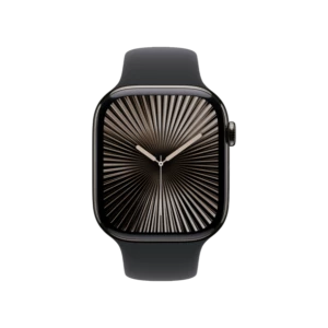 Apple Watch Series 10 GPS + Cellular 46mm Slate Titanium Case w. Black Sport Band — M/L (MWYE3) - ТвойGadget
