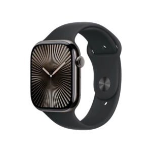 Apple Watch Series 10 GPS + Cellular 46mm Slate Titanium Case w. Black Sport Band - XL (MX173+MXM53) - Зображення 1