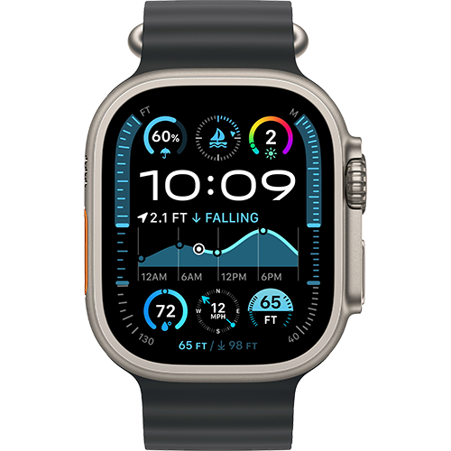 Apple Watch Ultra 2 GPS + Cellular 49mm Natural Titan. Case w. Black Ocean Band (MXTL3) [NEW NO BOX] - ТвойGadget