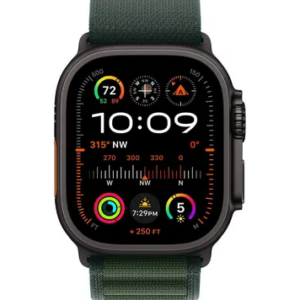 Apple Watch Ultra 2 GPS + Cellular 49mm Black Titan. Case w. Dark Green Alpine Loop - Small (MX4Q3) [NEW NO BOX] — изображение 2