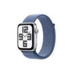 Apple Watch SE 2 GPS 40mm Silver Aluminium Case with Storm Blue Sport Band M/L (MRE23) [OPEN BOX] - ТвойGadget