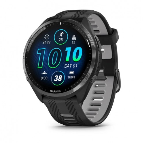 Garmin Forerunner 965 Carbon Gray 1 Спортивний годинник Garmin Forerunner 965 Carbon Gray Titanium Bezel w. Blk Case and Blk/Powder Gray S. Band (010-02809-00/10/8) - ТвойGadget