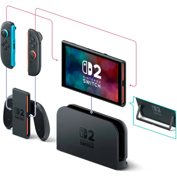 Портативна ігрова приставка Nintendo Switch 2 Black Mario Kart World Bundle (0045496321529) - ТвойGadget